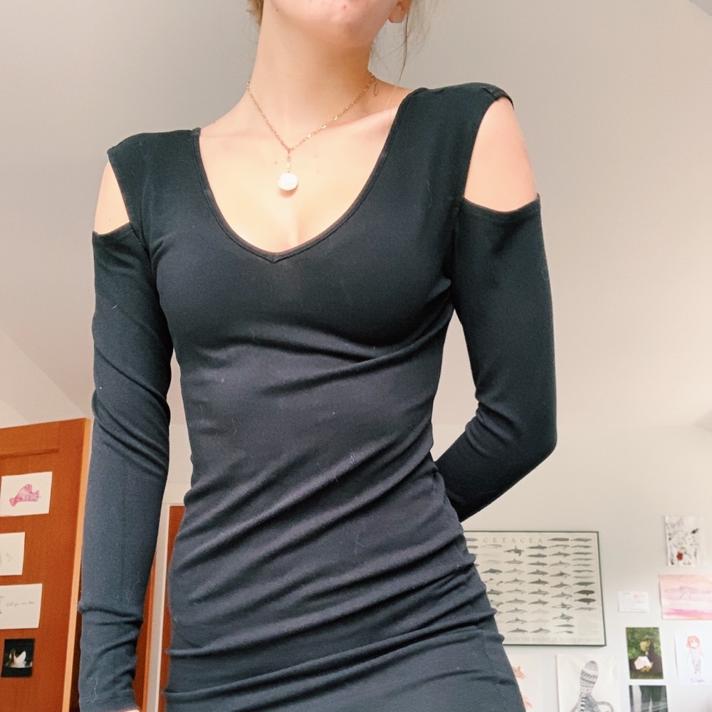 Black Long-Sleeved Dress